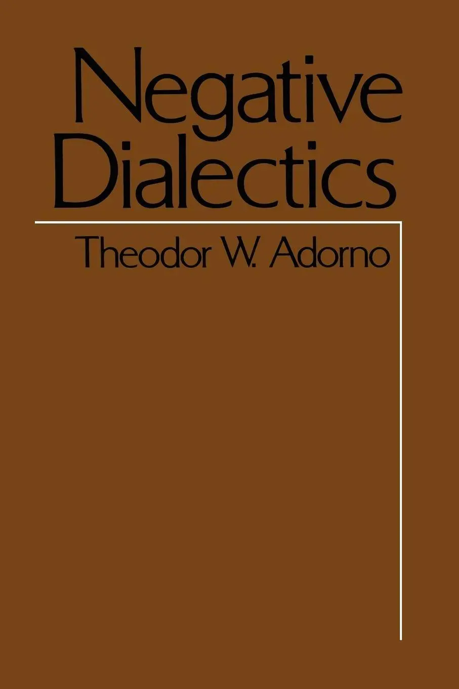 Cover: 9780826401328 | Negative Dialectics | Theodor Wiesengrund Adorno | Taschenbuch | 1981