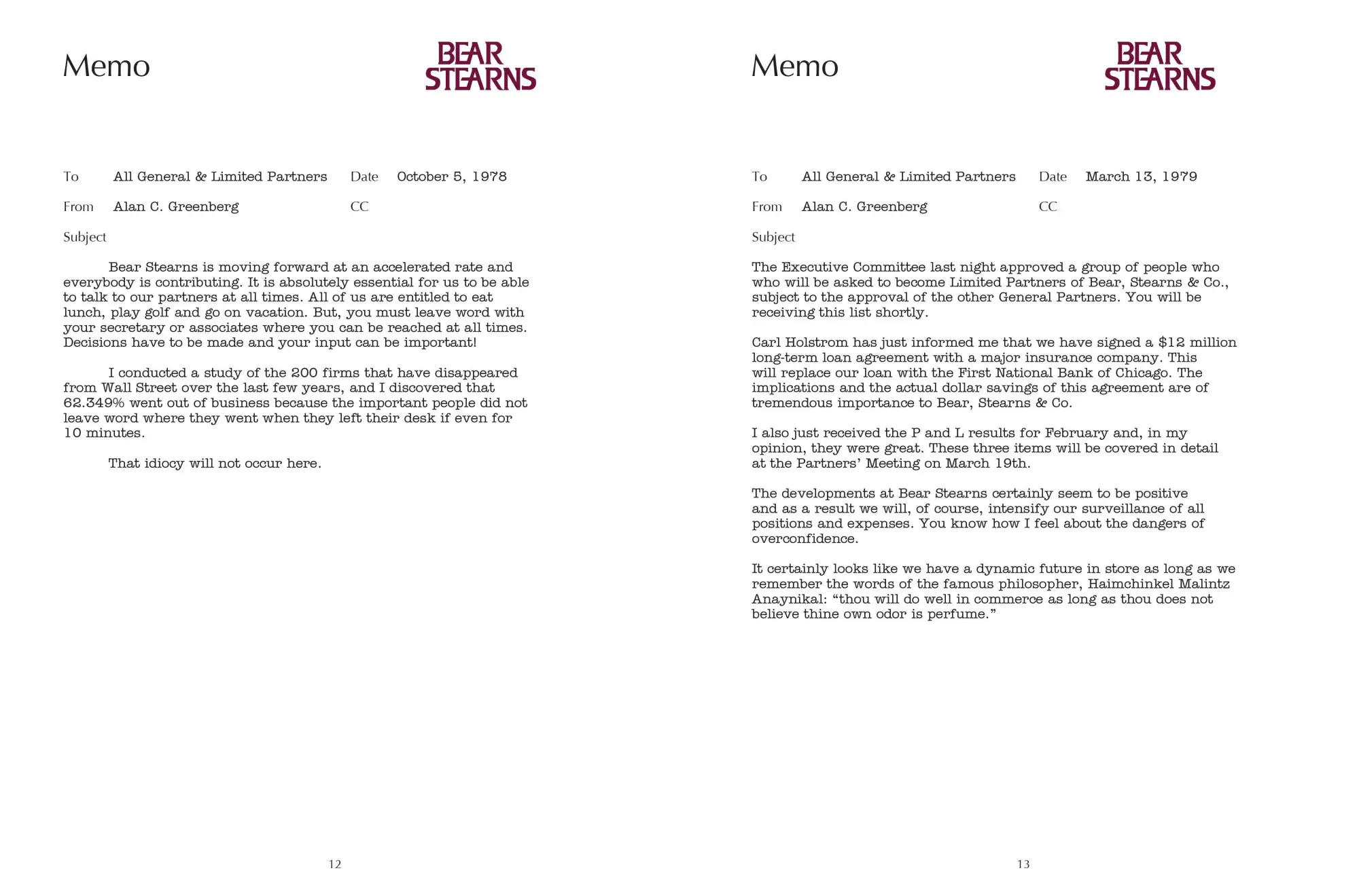 Bild: 9781523501328 | Memos from the Chairman | Alan C Greenberg | Taschenbuch | Englisch