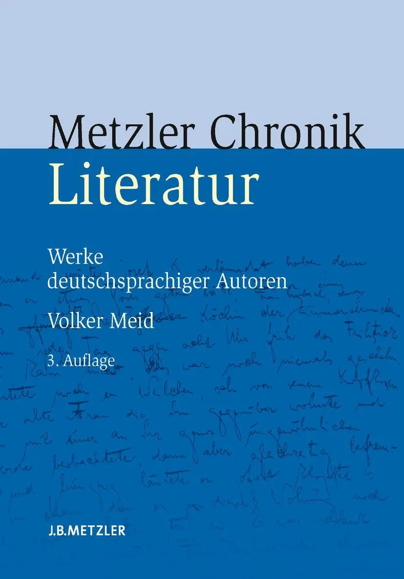 Cover: 9783476021328 | Metzler Literatur Chronik | Werke deutschsprachiger Autoren | Meid