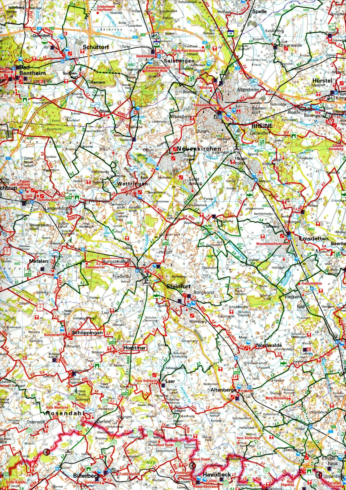 Bild: 9783969901328 | ADFC-Radtourenkarte 10 Münsterland Niederrhein 1:150.000, reiß- und...