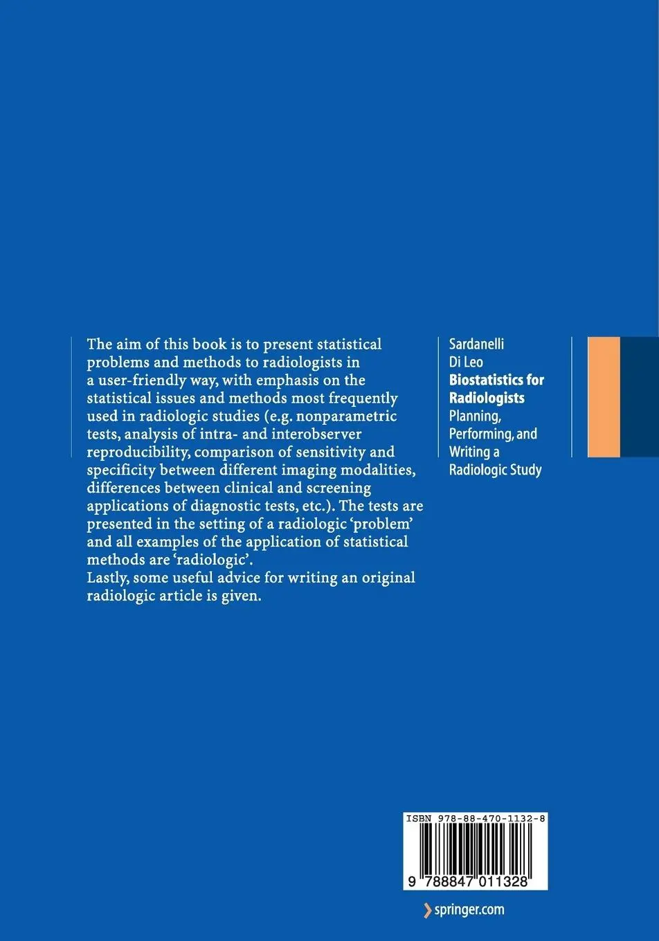 Rückseite: 9788847011328 | Biostatistics for Radiologists | Giovanni Di Leo (u. a.) | Taschenbuch