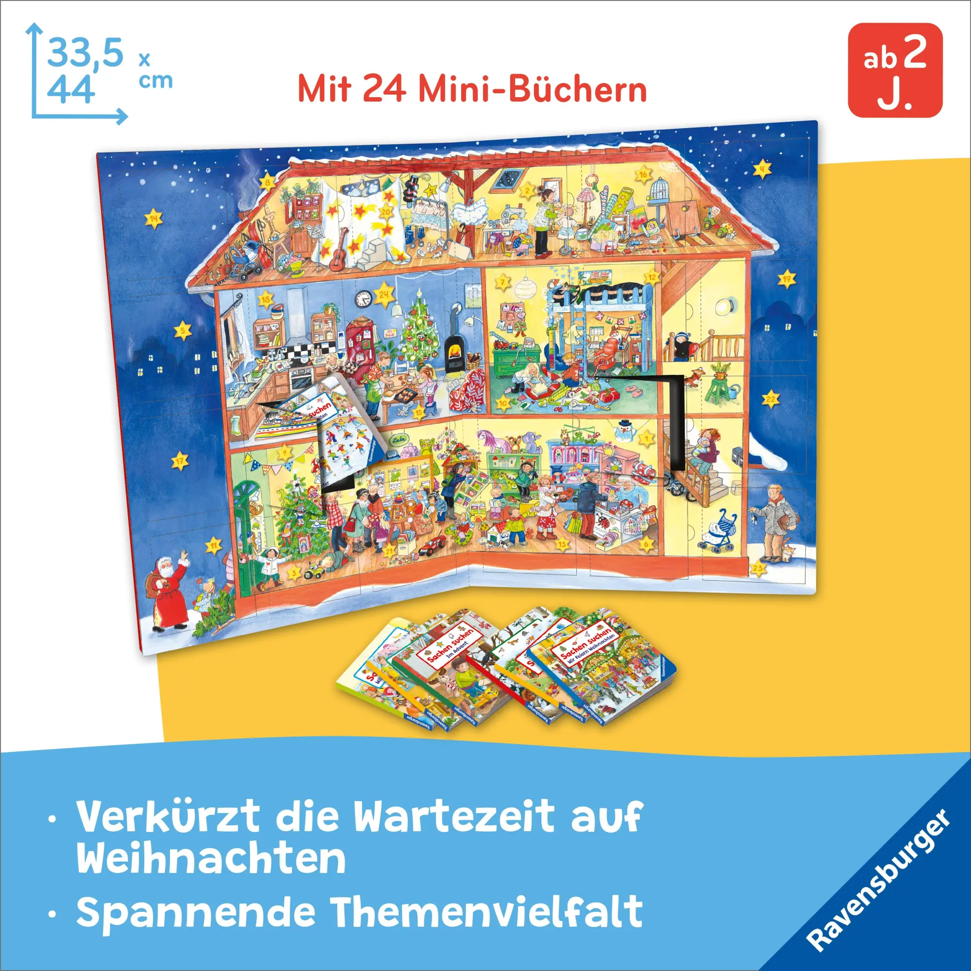 Bild: 9783473421428 | Mein großer Sachen suchen Adventskalender | Mit 24 Pappbilderbüchern