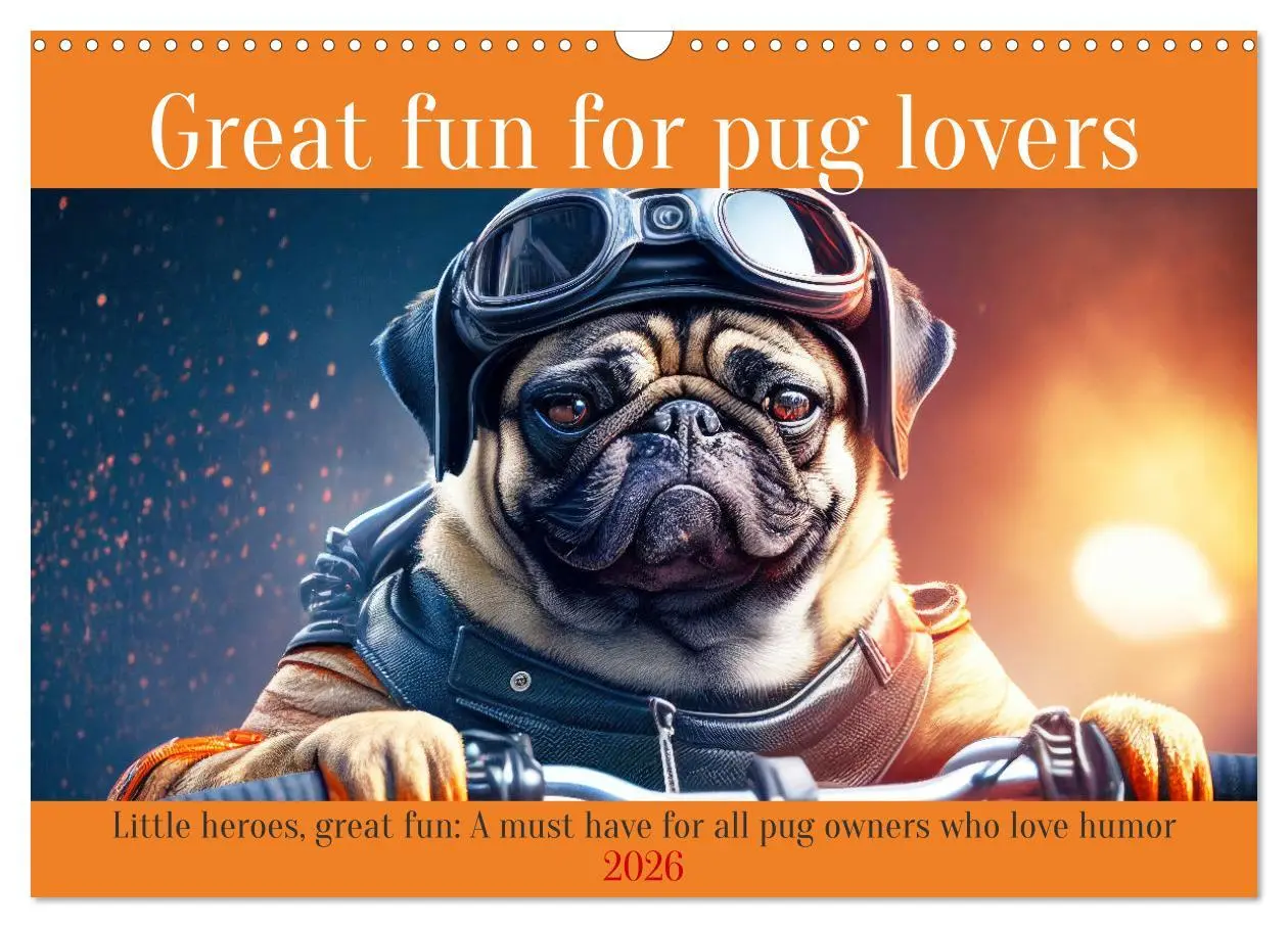 Cover: 9783516531428 | Great fun for pug lovers (Wall Calendar 2026 DIN A3 landscape),...