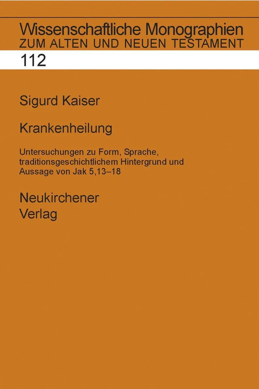 Cover: 9783788721428 | Krankenheilung | Sigurd Kaiser | Buch | Deutsch | 2006