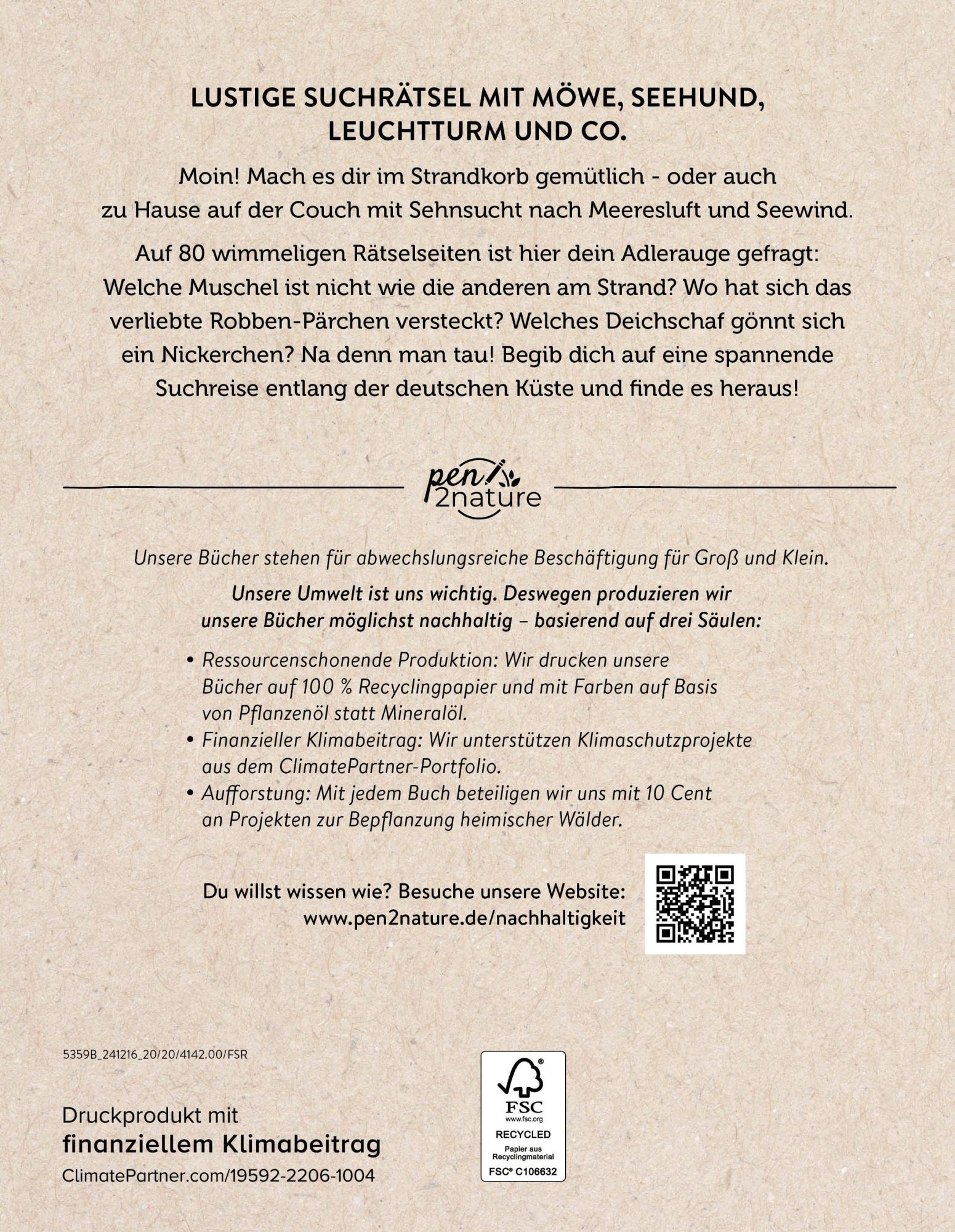 Rückseite: 9783987641428 | Suchrätsel An der Küste | Taschenbuch | 96 S. | Deutsch | 2025