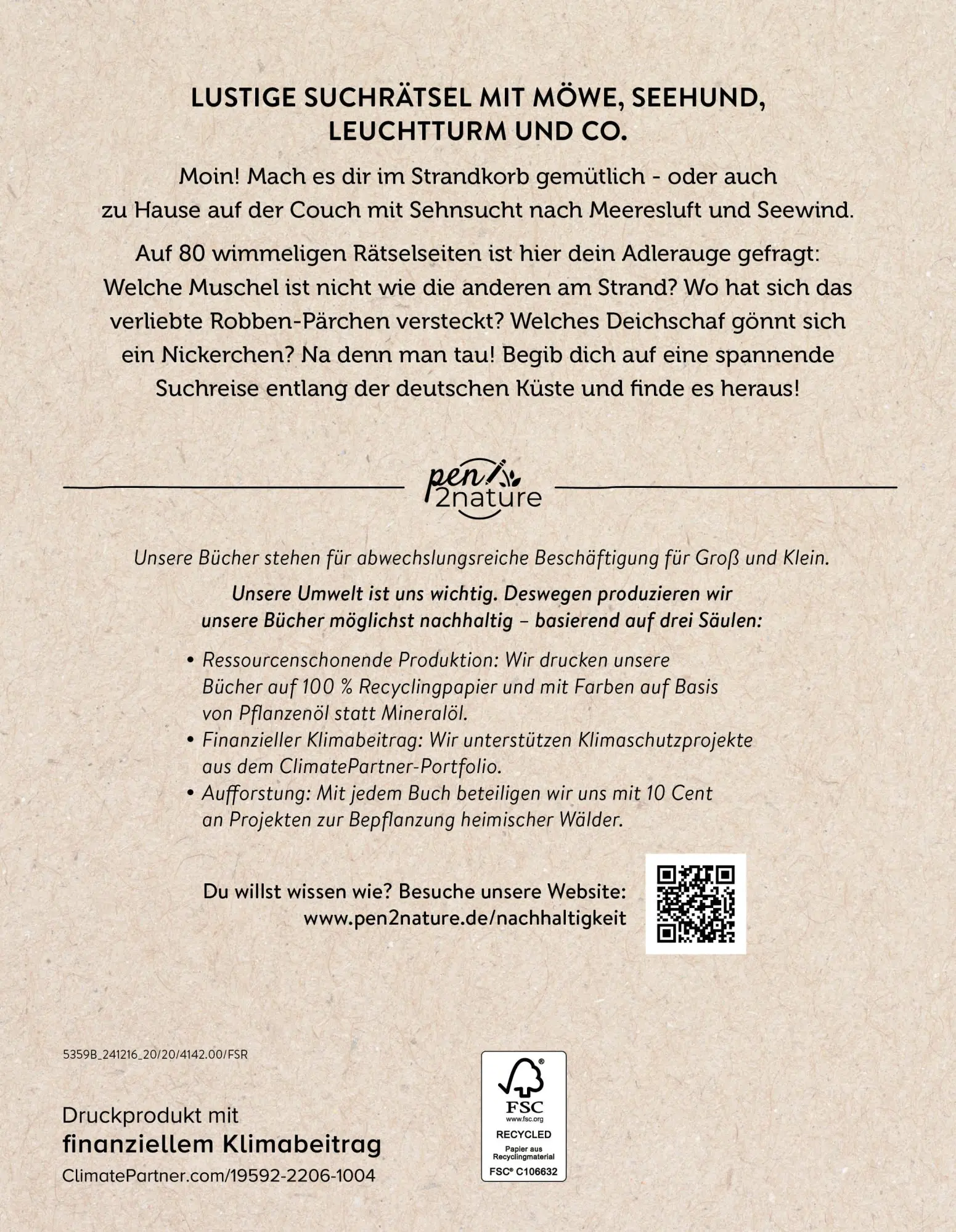 Rückseite: 9783987641428 | Suchrätsel An der Küste | Taschenbuch | 96 S. | Deutsch | 2025