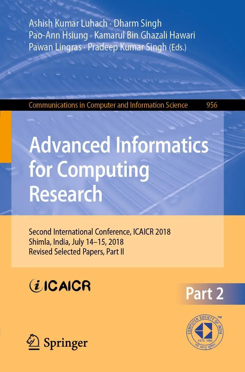 Cover: 9789811331428 | Advanced Informatics for Computing Research | Luhach (u. a.) | Buch