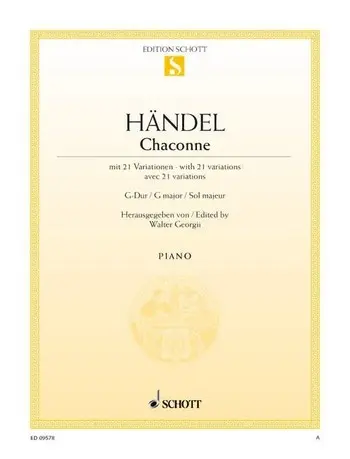 Cover: 9790001091428 | Chaconne G | Georg Friedrich Händel | Buch | Deutsch | 1983