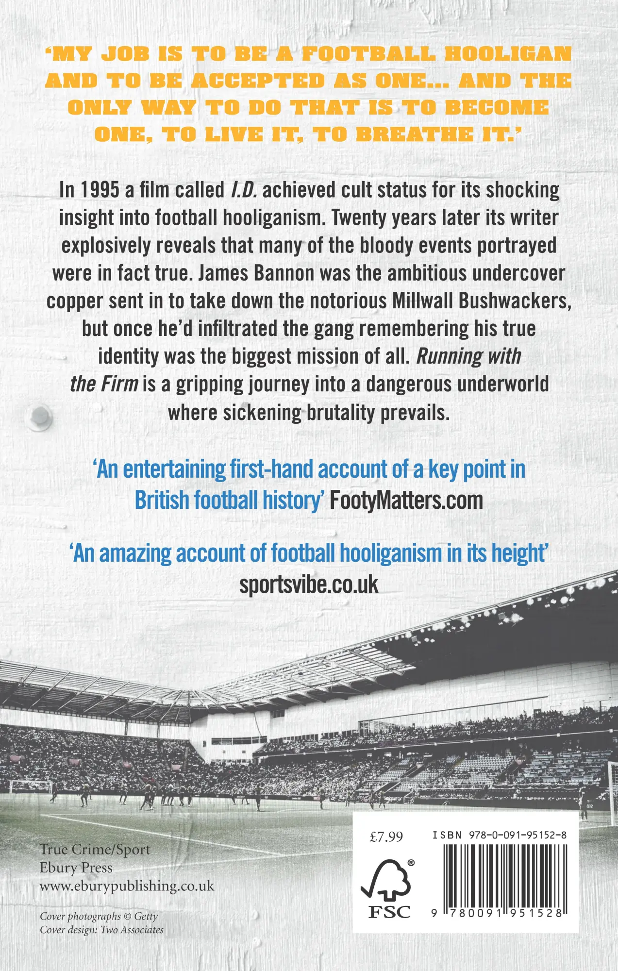 Rückseite: 9780091951528 | Running with the Firm | My Double Life as an Undercover Hooligan