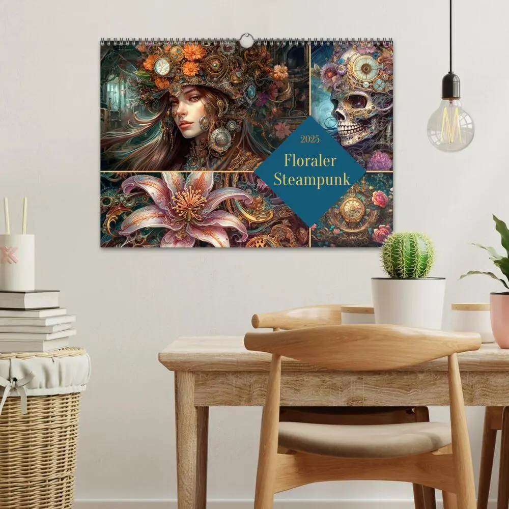 Bild: 9783383871528 | Floraler Steampunk (Wandkalender 2025 DIN A3 quer), CALVENDO...