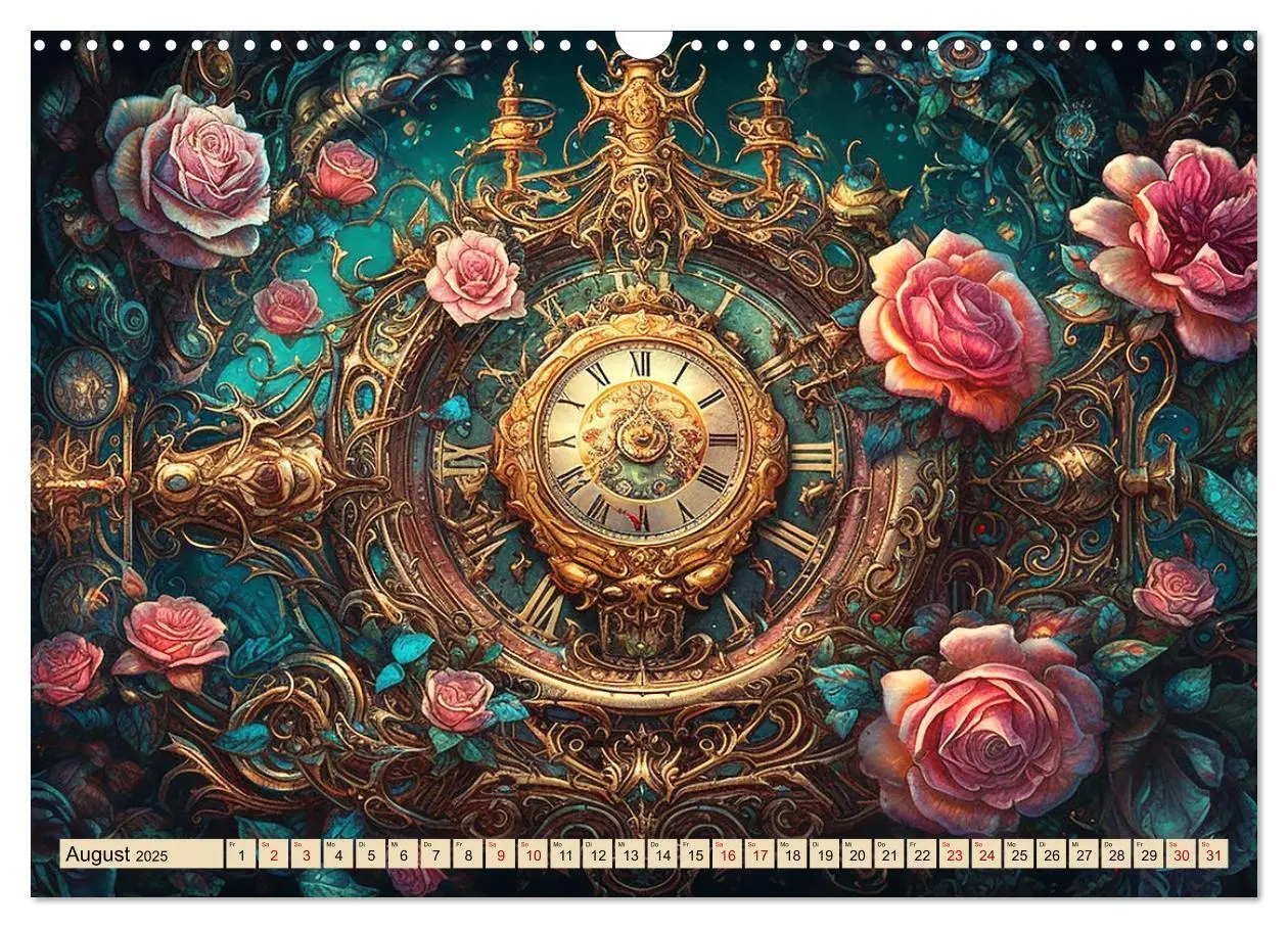 Bild: 9783383871528 | Floraler Steampunk (Wandkalender 2025 DIN A3 quer), CALVENDO...