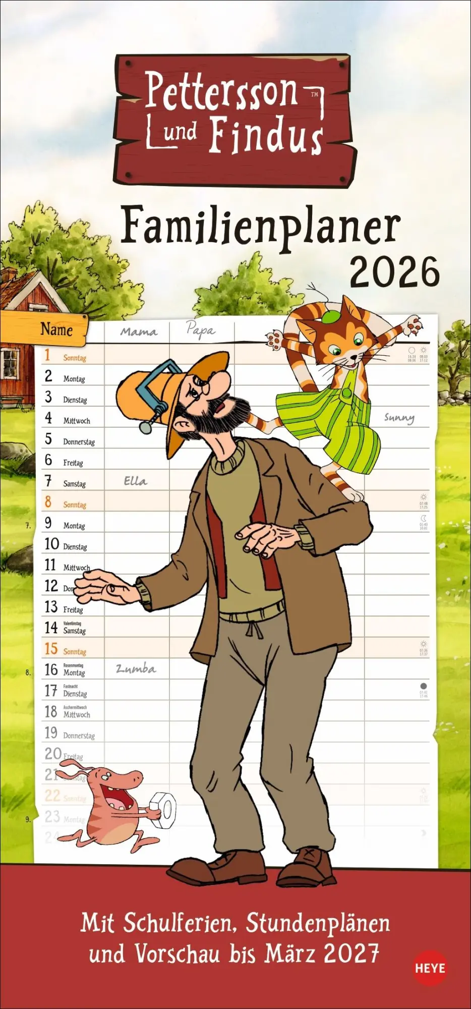 Cover: 9783756411528 | Pettersson und Findus Familienplaner 2026 | Sven Nordqvist | Kalender