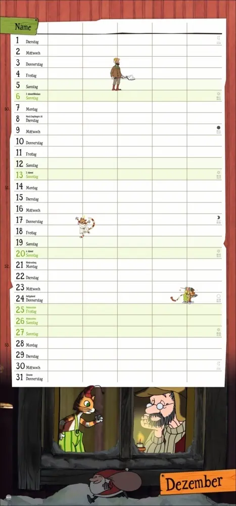 Bild: 9783756411528 | Pettersson und Findus Familienplaner 2026 | Sven Nordqvist | Kalender