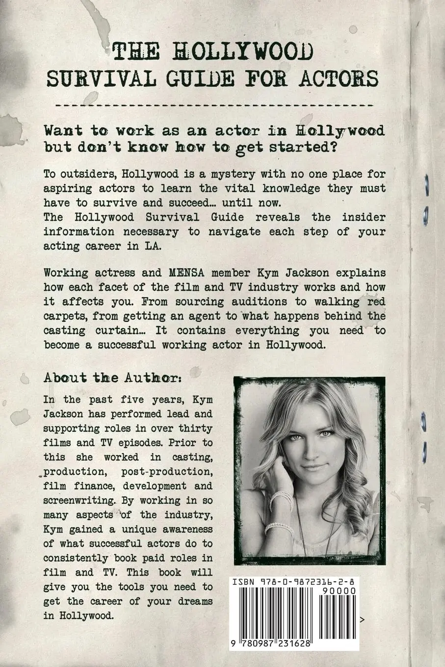 Rückseite: 9780987231628 | The Hollywood Survival Guide for Actors | Kym Jackson | Taschenbuch