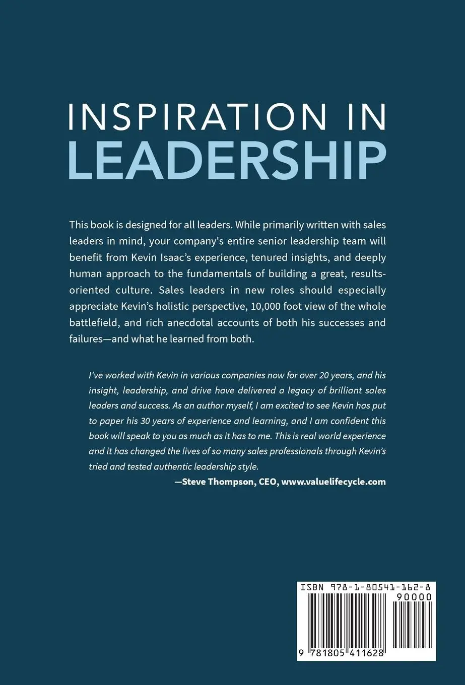 Rückseite: 9781805411628 | Inspiration in Leadership | Kevin G Isaac | Buch | Englisch | 2024