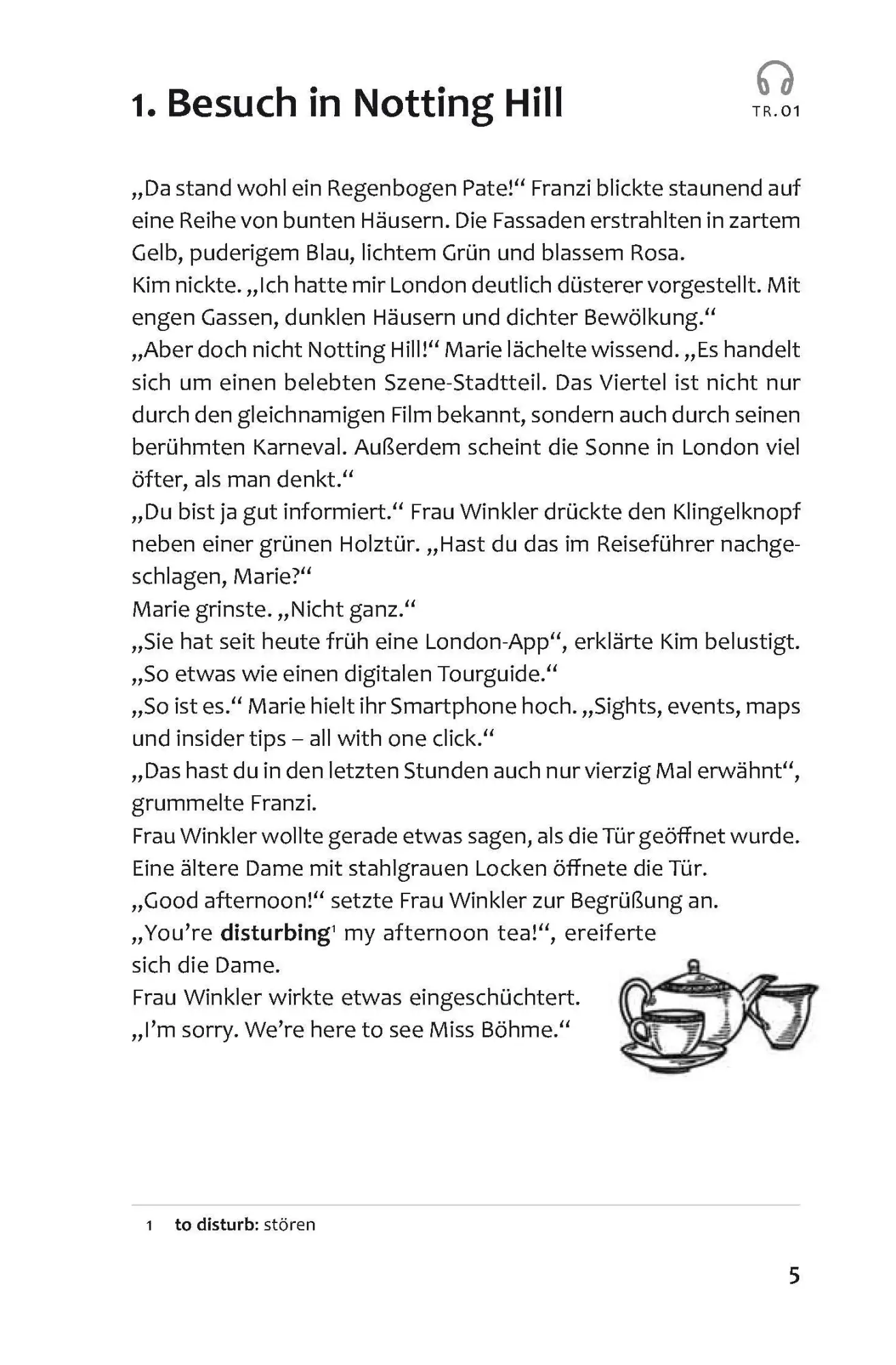 Bild: 9783120101628 | PONS Die Drei !!! - Tea and Crimes in London | Kari Erlhoff | Buch