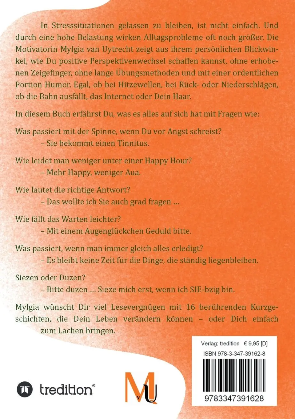 Rückseite: 9783347391628 | NICHT RUNZELN - LIEBER SCHMUNZELN | Mylgia van Uytrecht | Taschenbuch