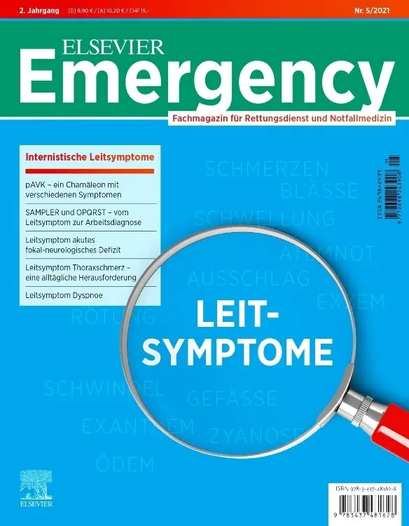 Cover: 9783437481628 | Elsevier Emergency. Internistische Leitsymptome. 5/2021 | Broschüre
