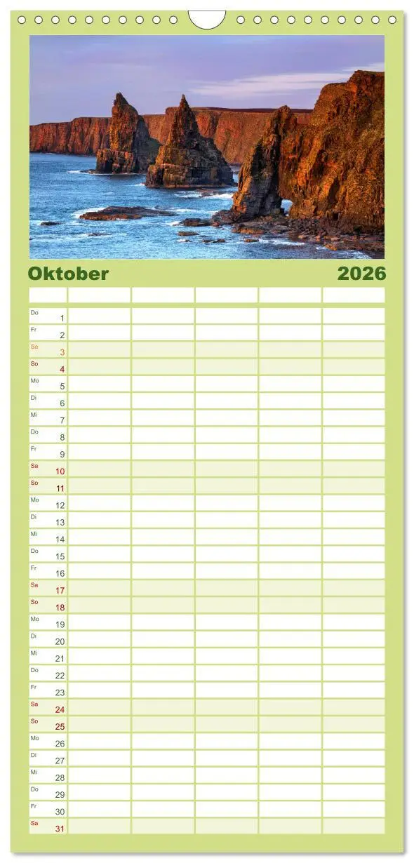 Bild: 9783516511628 | Familienplaner 2026 - Schottland zum Verlieben mit 5 Spalten...
