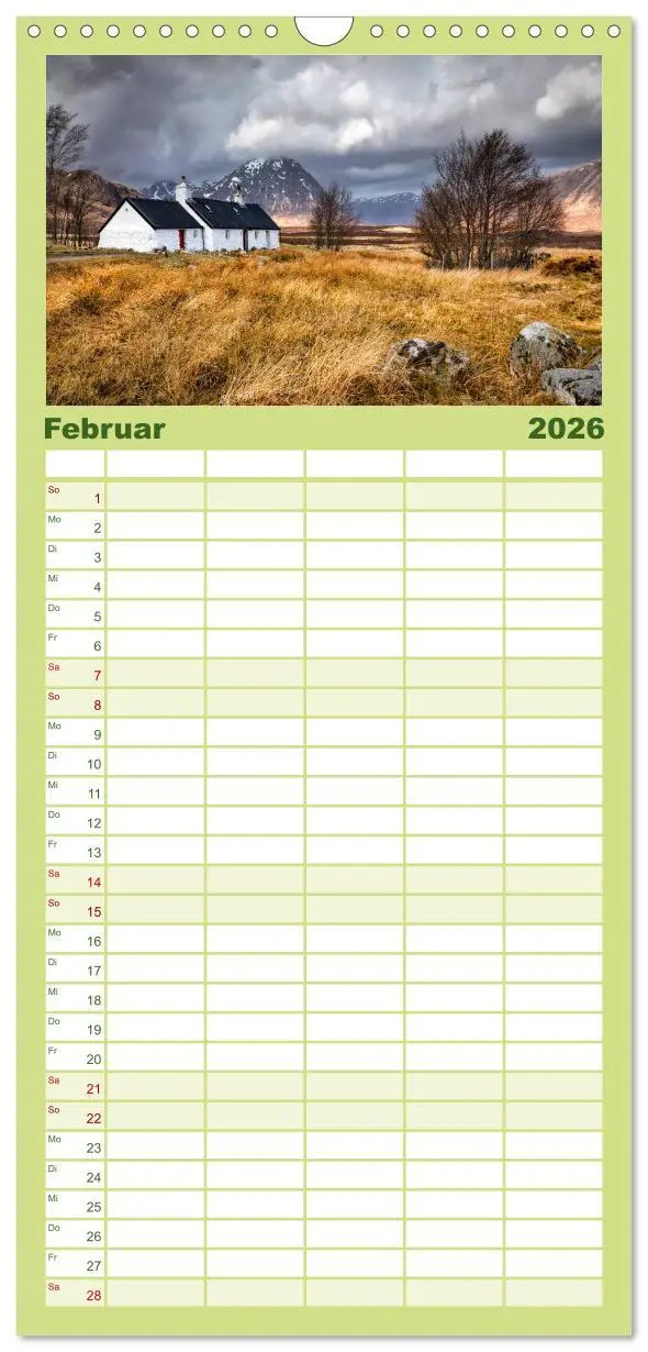Bild: 9783516511628 | Familienplaner 2026 - Schottland zum Verlieben mit 5 Spalten...