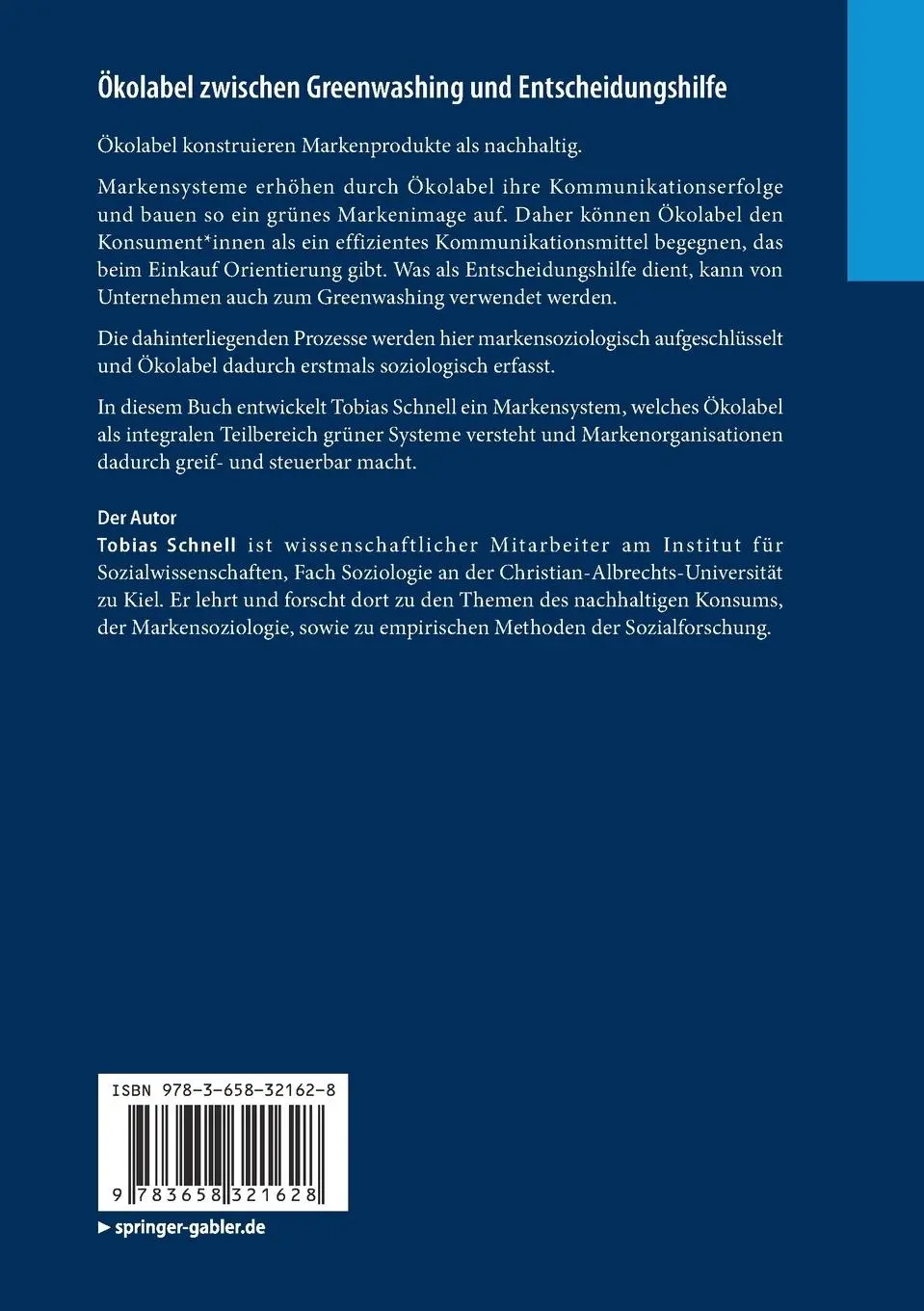 Rückseite: 9783658321628 | Ökolabel zwischen Greenwashing und Entscheidungshilfe | Tobias Schnell
