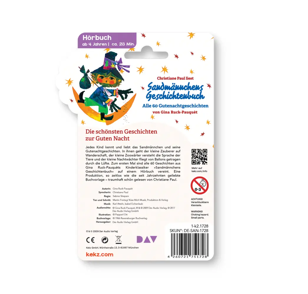 Bild: 4260721751728 | Sandmännchen - Sandmännchens Geschichtenbuch, 1 Audio-Chip | KEKZ GmbH