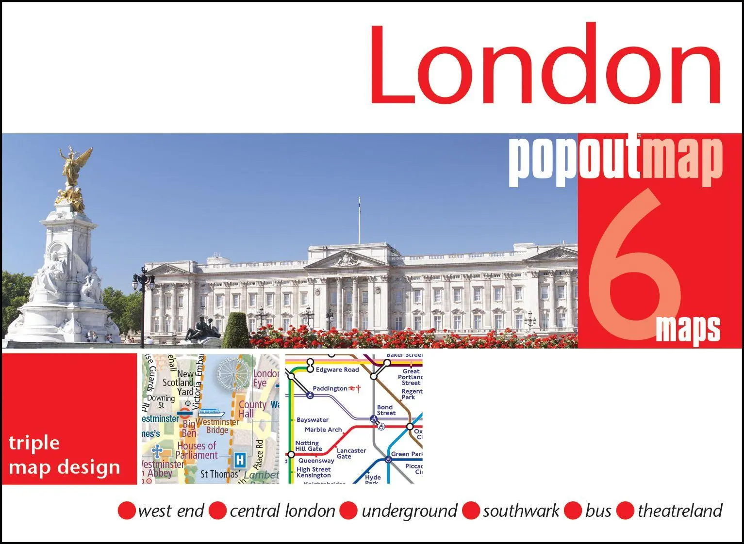 Cover: 9781917131728 | London Triple | pop up city map and tube map of London | (Land-)Karte