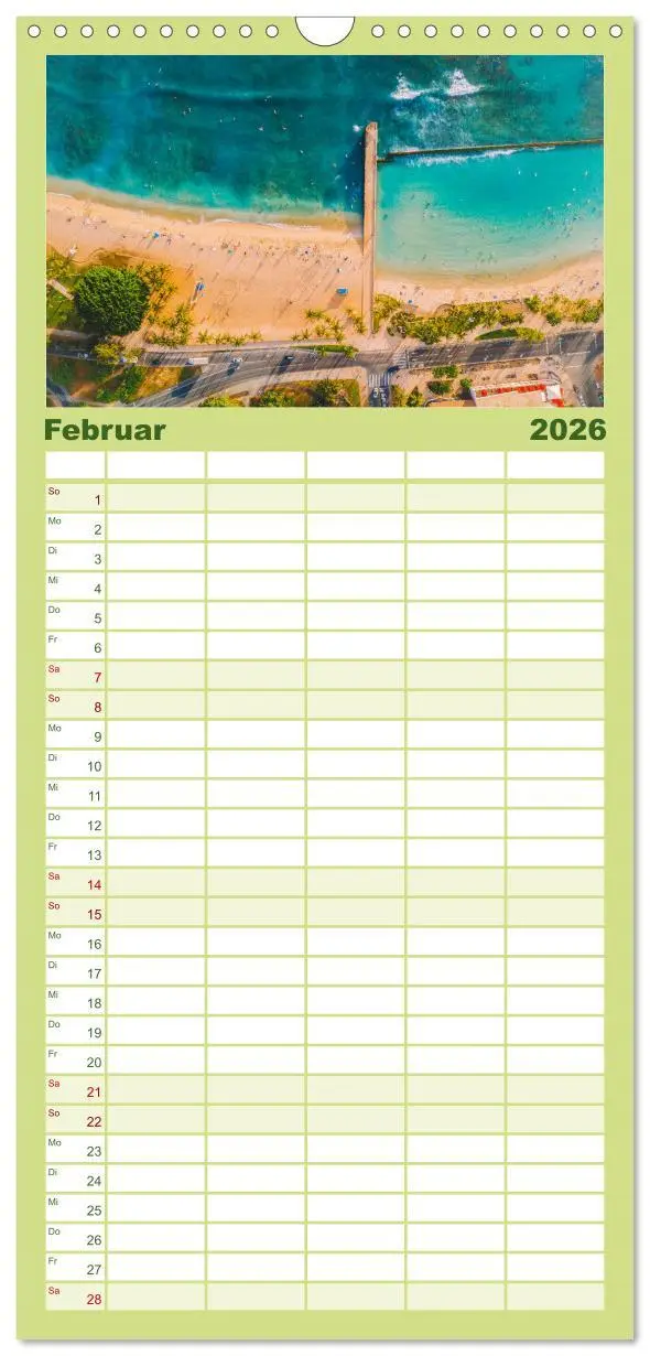 Bild: 9783516501728 | Familienplaner 2026 - Hawaii Traumziel mit 5 Spalten (Wandkalender,...