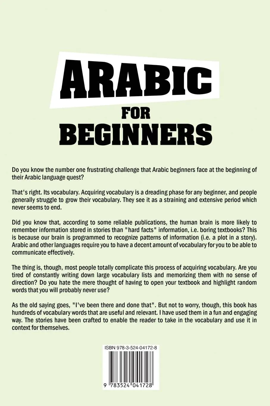 Rückseite: 9783524041728 | Arabic For Beginners | Malik Selim | Taschenbuch | Englisch | 2021