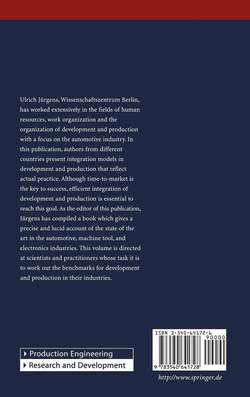 Rückseite: 9783540641728 | New Product Development and Production Networks | Ulrich Jürgens | x