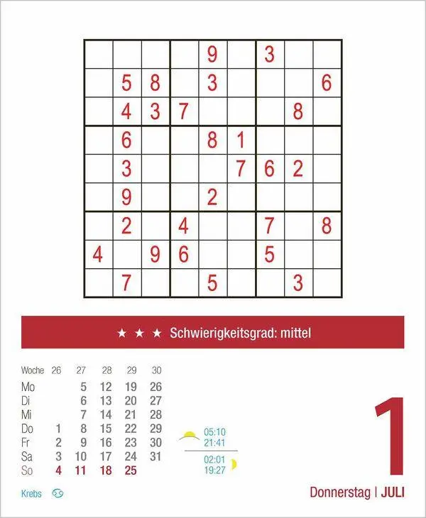 Bild: 9783819301728 | Sudoku 2027 | Korsch Verlag | Kalender | 328 S. | Deutsch | 2027