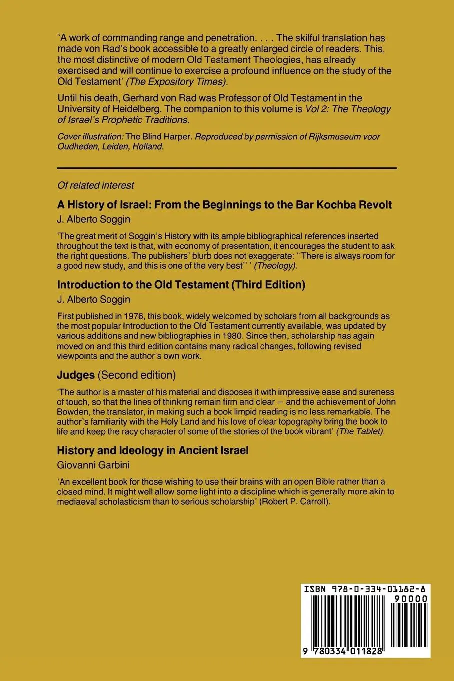 Rückseite: 9780334011828 | Old Testament Theology Volume One | Gerhard Von Rad | Taschenbuch