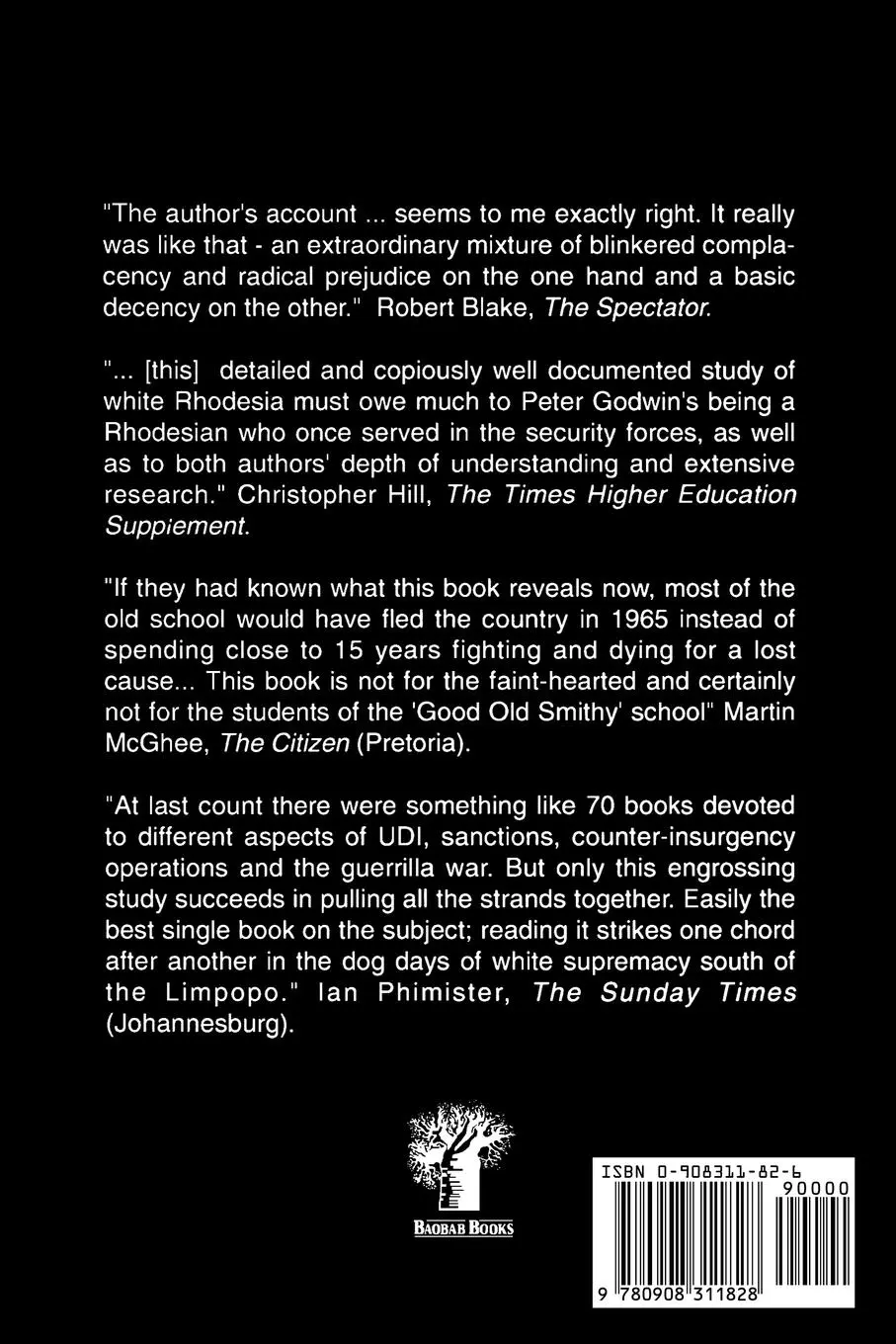 Rückseite: 9780908311828 | Rhodesians Never Die | Peter Godwin (u. a.) | Taschenbuch | Englisch