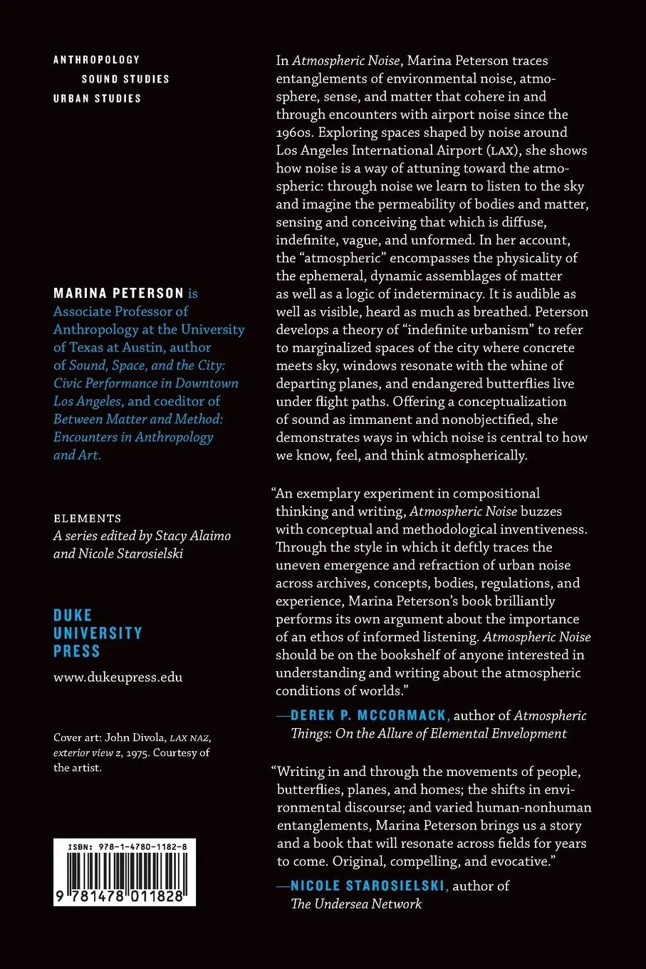 Rückseite: 9781478011828 | Atmospheric Noise | The Indefinite Urbanism of Los Angeles | Peterson
