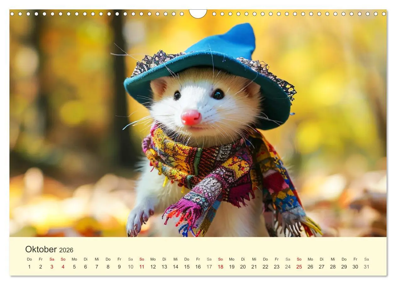 Bild: 9783457401828 | Kecke Marder. Charmante und niedliche Fashion-Ikonen (Wandkalender...
