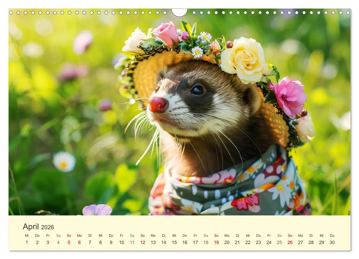 Bild: 9783457401828 | Kecke Marder. Charmante und niedliche Fashion-Ikonen (Wandkalender...