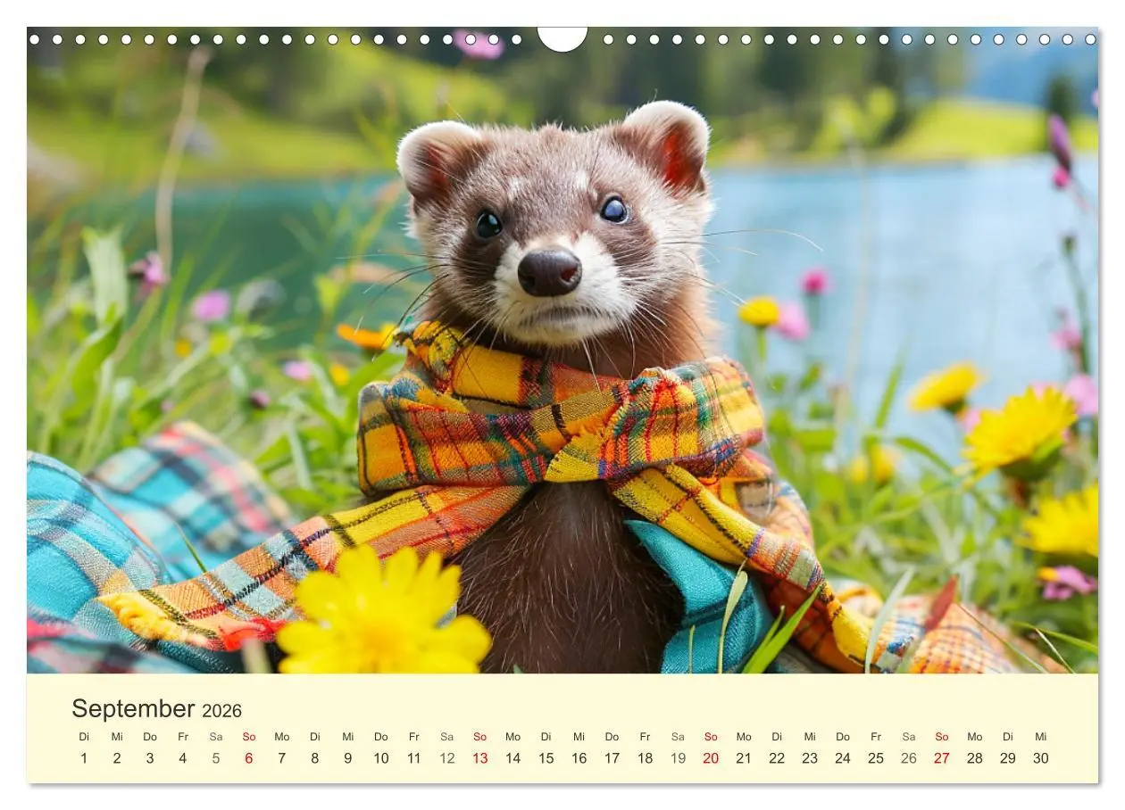 Bild: 9783457401828 | Kecke Marder. Charmante und niedliche Fashion-Ikonen (Wandkalender...