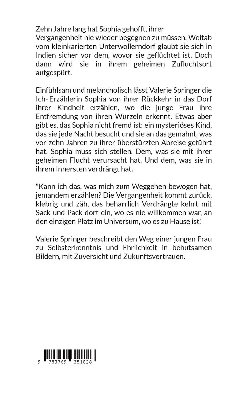 Rückseite: 9783769351828 | Nachtkind | Valerie Springer | Taschenbuch | 188 S. | Deutsch | 2025