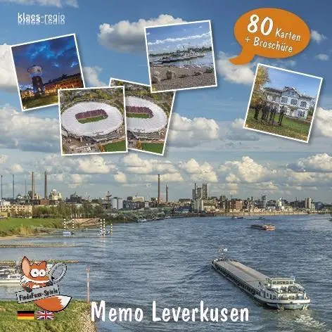 Cover: 4260620441928 | FindeFuxx Memo Leverkusen, mit 1 Buch | 80 Spielkarten (40 Bildpaare)