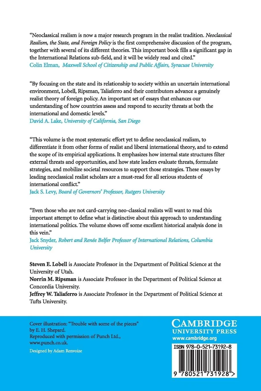 Rückseite: 9780521731928 | Neoclassical Realism, the State, and Foreign Policy | Lobell (u. a.)