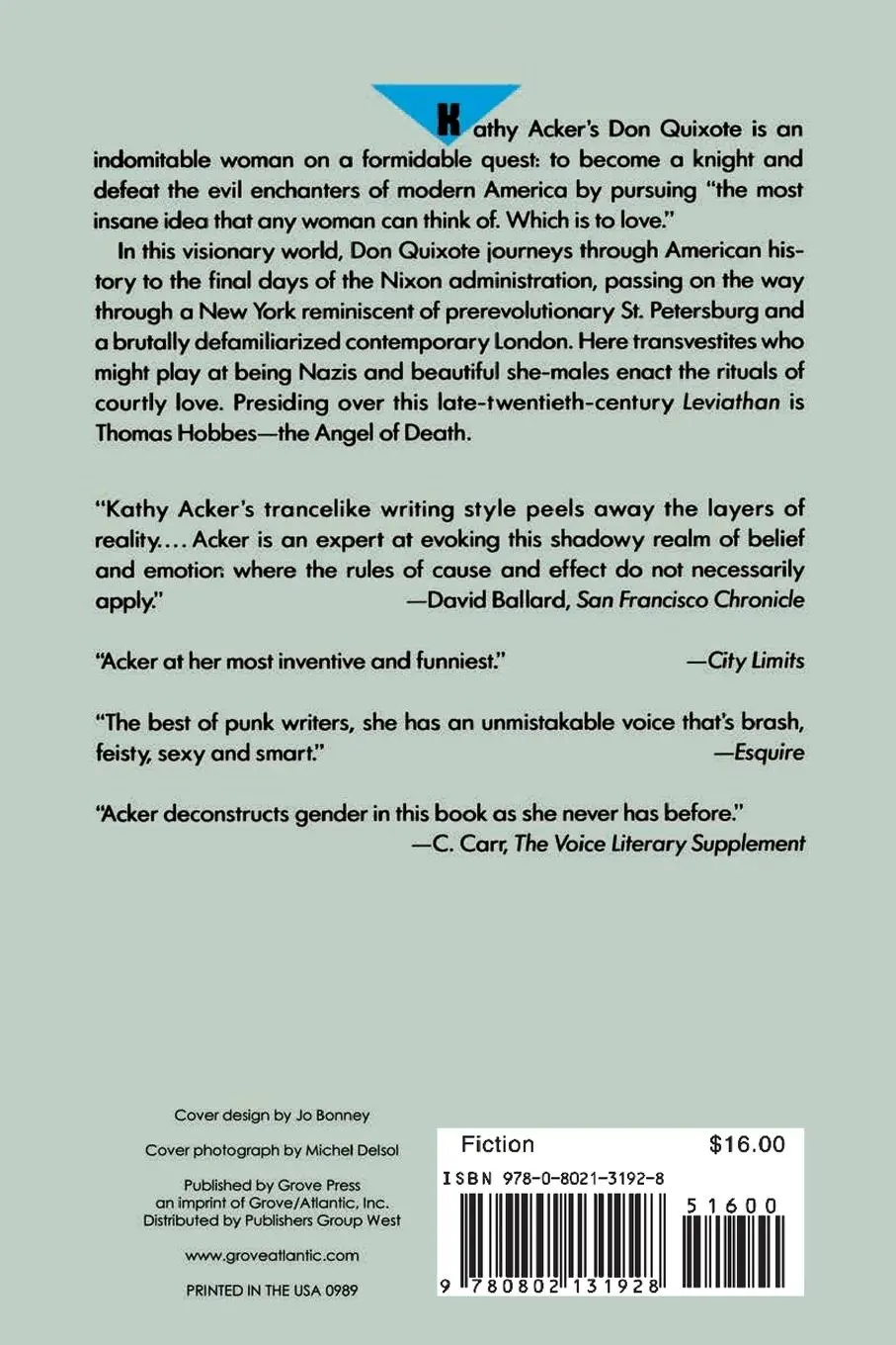 Rückseite: 9780802131928 | Don Quixote, Which Was a Dream | Kathy Acker | Taschenbuch | Englisch