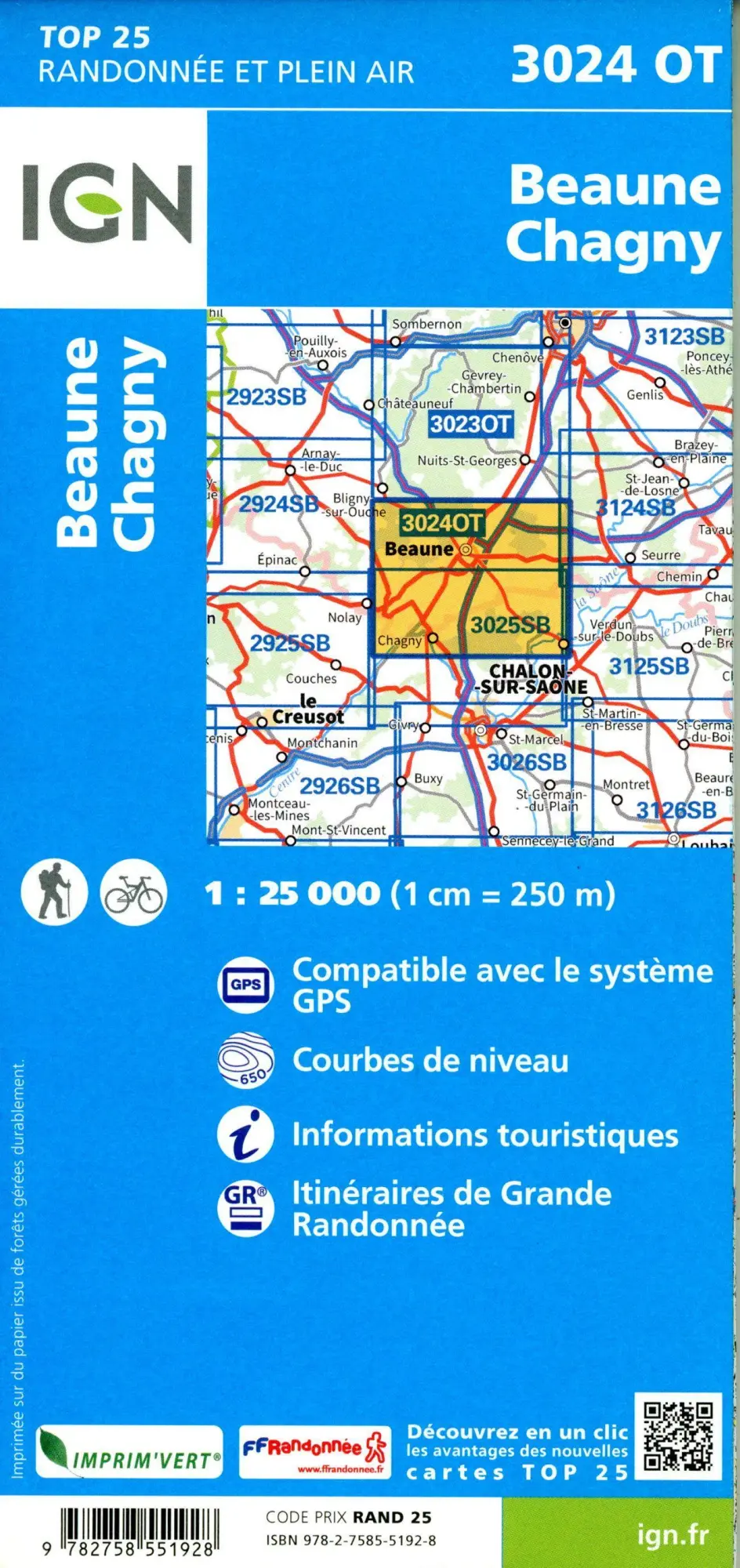 Bild: 9782758551928 | Beaune Chagny 1:25 000 | (Land-)Karte | Französisch | 2022