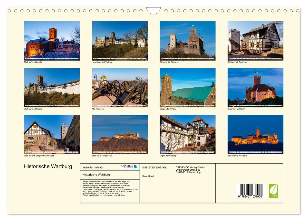 Bild: 9783457631928 | Historische Wartburg (Wandkalender 2026 DIN A3 quer), CALVENDO...