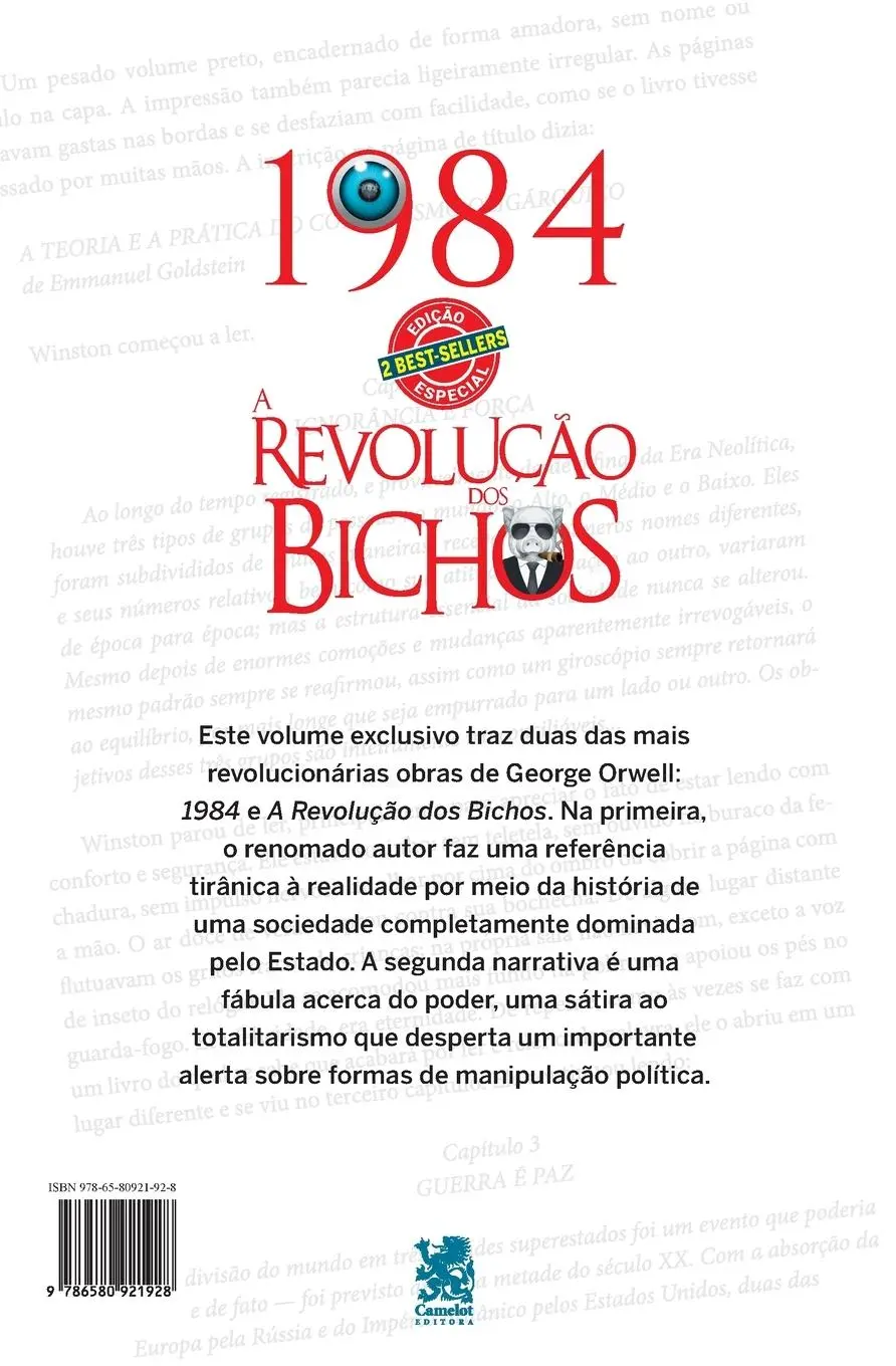 Rückseite: 9786580921928 | 1984 + A Revolução Dos Bichos | George Orwell | Taschenbuch | 2023
