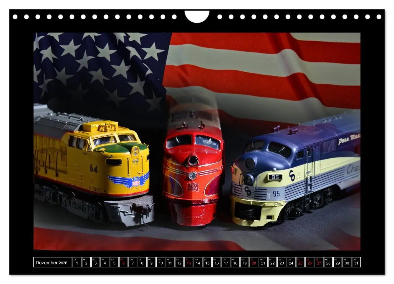 Bild: 9783516162028 | Amerikanische Modelleisenbahnen (Wandkalender 2026 DIN A4 quer),...