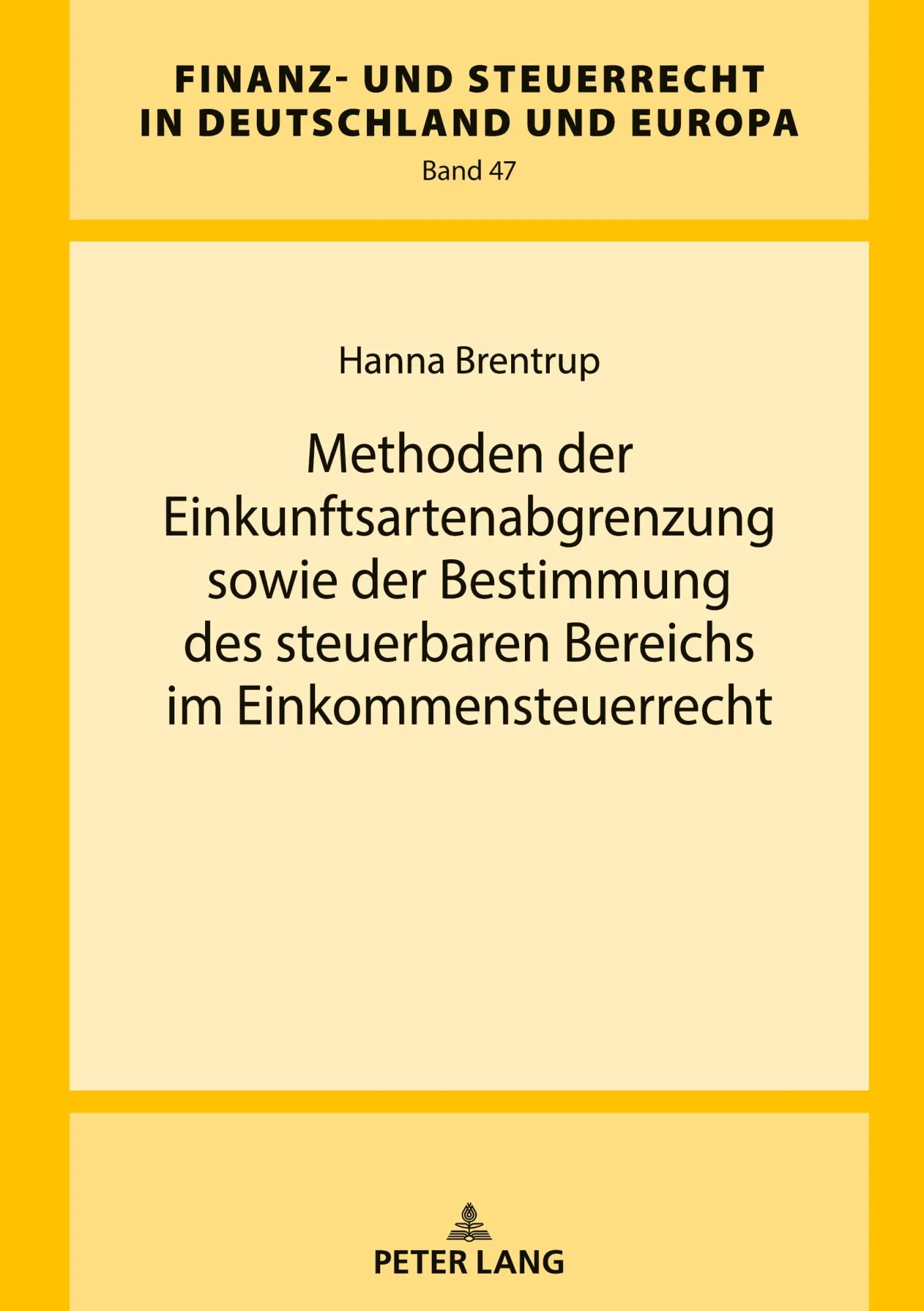 Cover: 9783631902028 | Methoden der Einkunftsartenabgrenzung sowie der Bestimmung des...