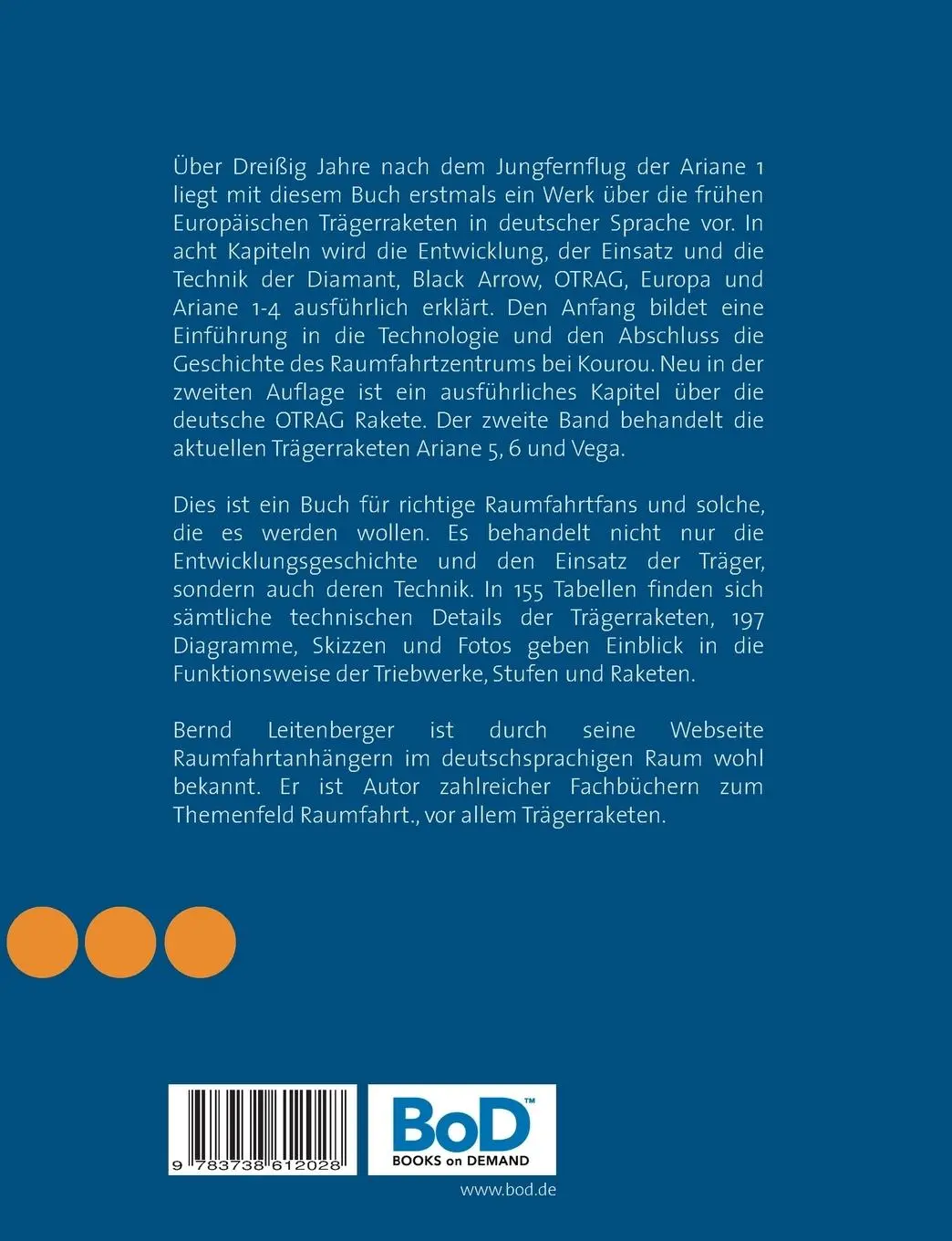 Rückseite: 9783738612028 | Europäische Trägerraketen 1 | Bernd Leitenberger | Taschenbuch | 2015