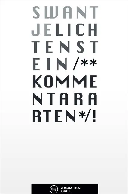 Cover: 9783945832028 | Kommentararten! | Swantje Lichtenstein | Taschenbuch | Deutsch | 2015