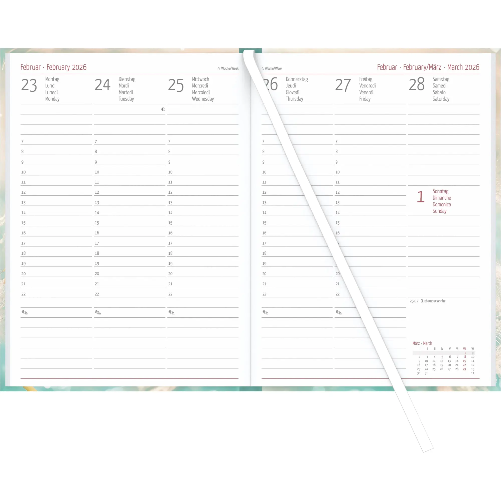 Bild: 4069095002128 | Campustimer Blowballs - A5 Semester-Planer - Studenten-Kalender...