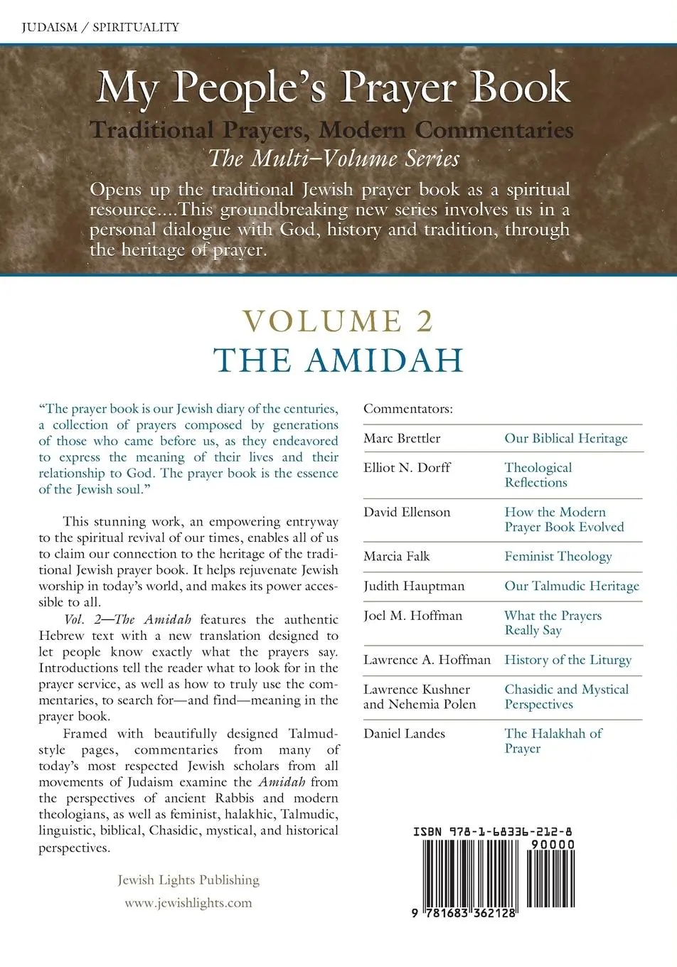 Rückseite: 9781683362128 | My People's Prayer Book Vol 2 | The Amidah | Taschenbuch | Englisch